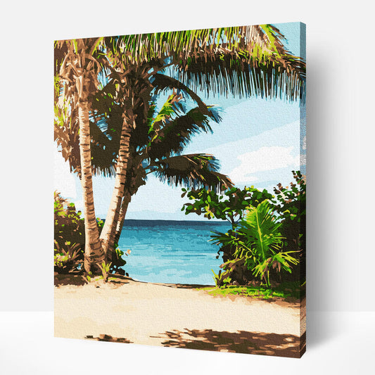 Schilderen-op-nummer-volwassenen-painting-by-number-palmboom-strand