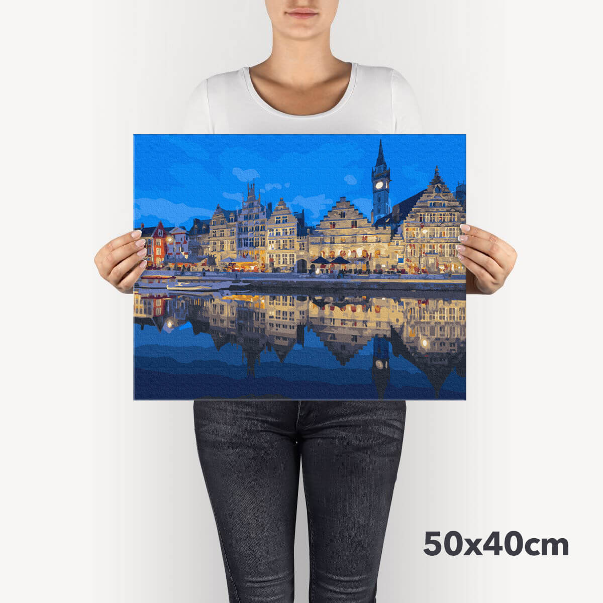 schilderen-op-nummers-painting-by-numbers-Gent-bij-nacht