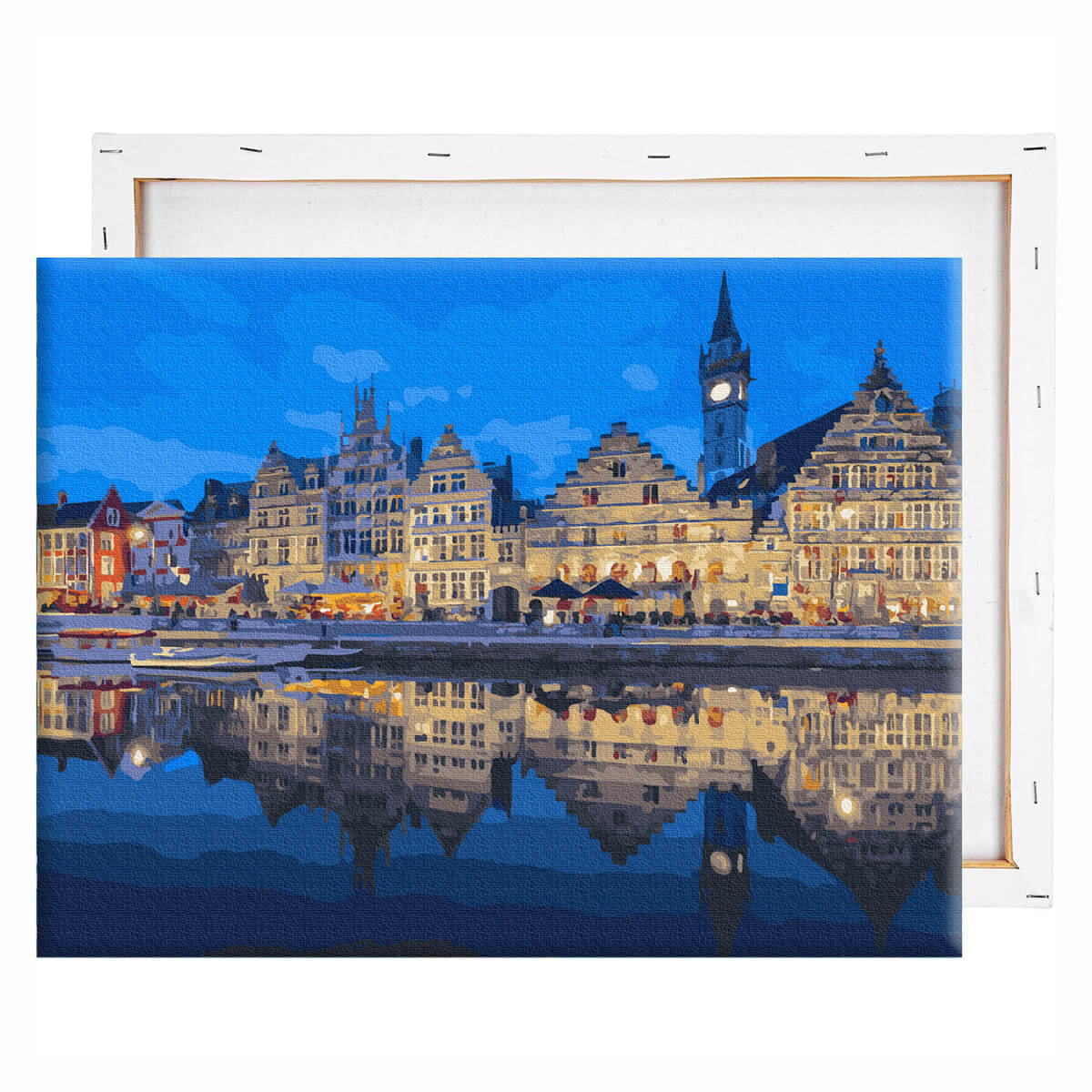 schilderen-op-nummers-painting-by-numbers-Gent-bij-nacht