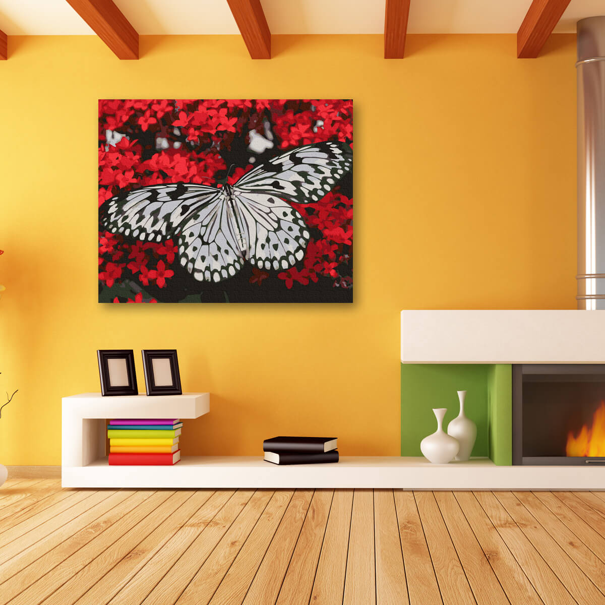schilderen-op-nummers-painting-by-numbers-zwart-witte-vlinder