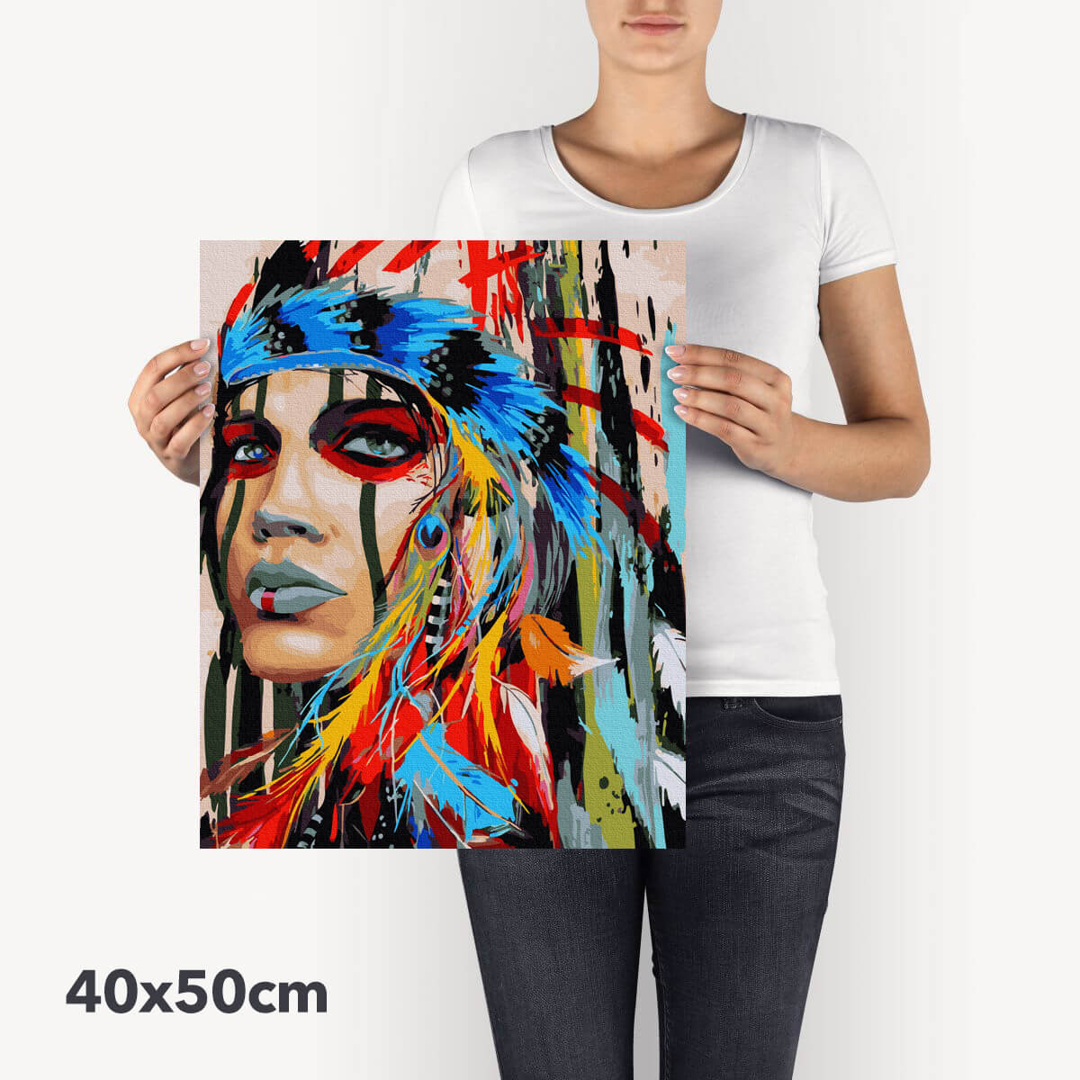 Schilderen-op-nummer-volwassenen-painting-by-number-native-american-woman-indiaan