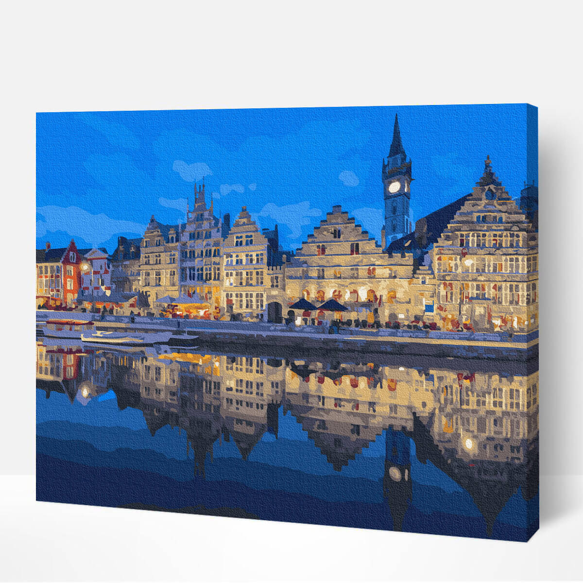 schilderen-op-nummers-painting-by-numbers-Gent-bij-nacht