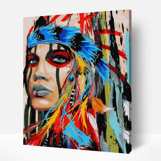 Schilderen-op-nummer-volwassenen-painting-by-number-native-american-woman-indiaan