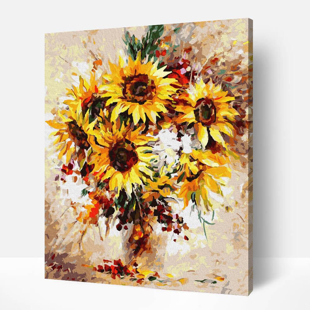Schilderen-op-nummer-volwassenen-painting-by-number-sunflower-zonnebloem-boeket